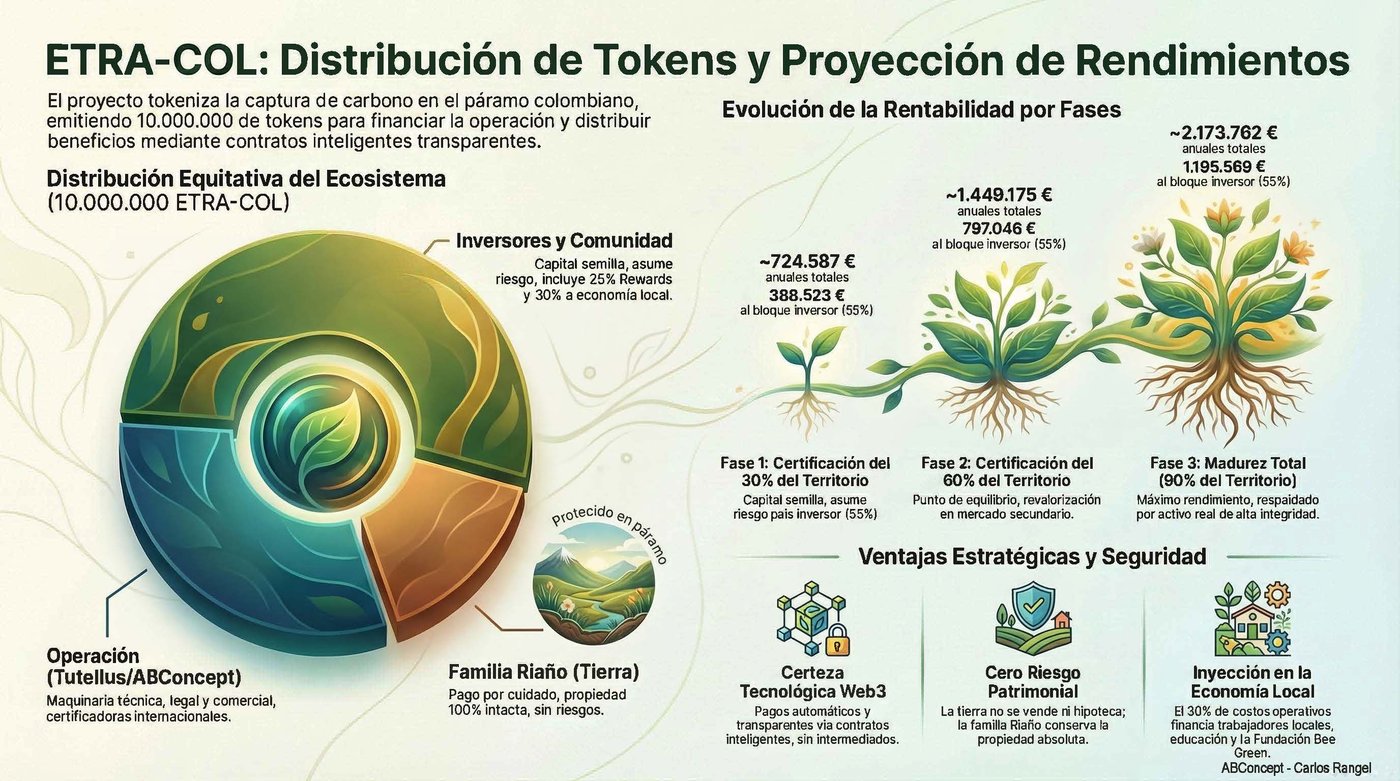 ETRA-COL Distribución de Tokens y Proyección de Rendimientos